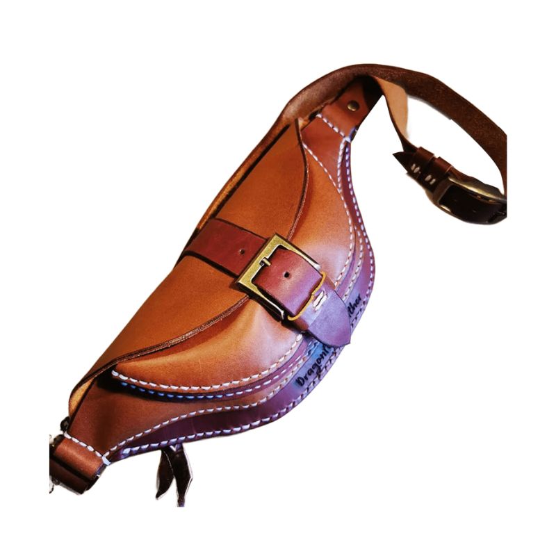 Brown leather waist bag