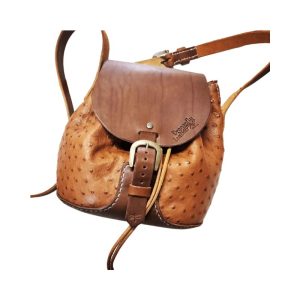 Ladies leather brown backpack