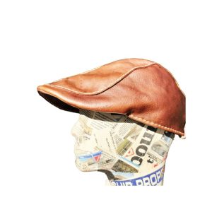 Handcrafted Vintage Leather Flat Cap