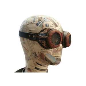 Brown leather steampunk goggles