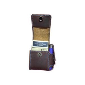 Full-Grain Leather Cigarette Case & Lighter Holder