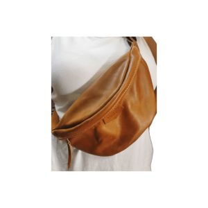 brown leather crossbody bag
