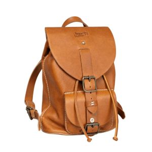 Tan Leather Mini Backpack